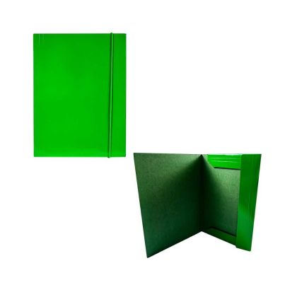 Mapa A4 cu elastic, carton 600 g/mp, verde OF369