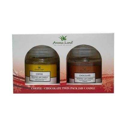 Set 2 lumanari parfumate cadou, Coffee + Chocolate