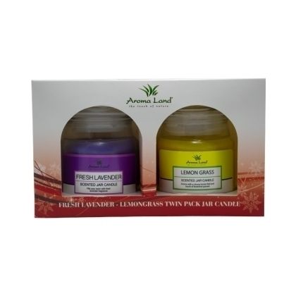 Set 2 lumanari parfumate cadou, Lavender + Lemongrass