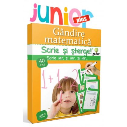 Gandire matematica 3-5 ani scrie si sterge