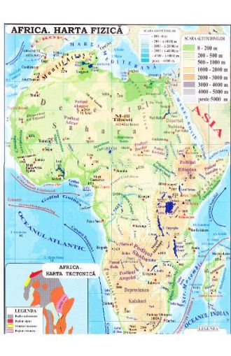 Harta pliata Africa/Australia