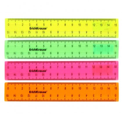 Liniar 15cm neon culori diverse erich 52997