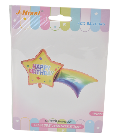 Balon folie figurina meteor rainbow 98.5x56.5cm b0106