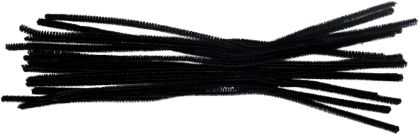 Accesorii craft - sarma plusata 30cm 15/set neagra 137485