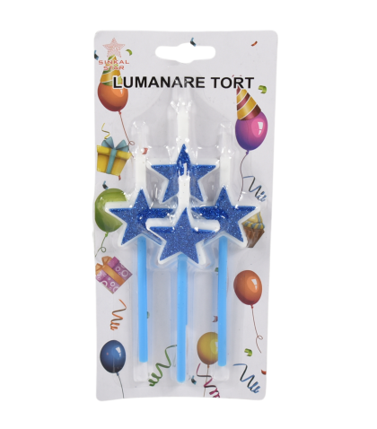 Lumanare aniversara cu stea albastra in 5 e2176