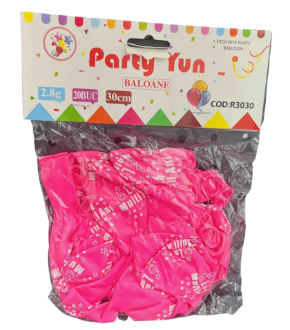 Baloane roz neon-la multi ani 2.8g 30cm 20/set r3030