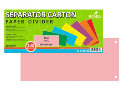 Separator carton 10.5x24cm 160g set 100 roz ecada           