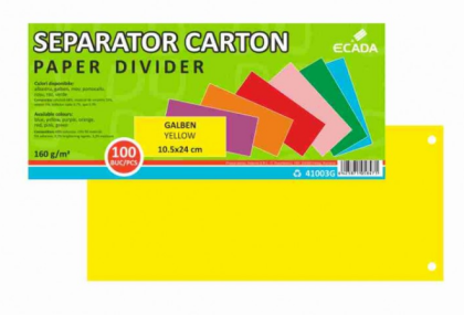 Separator carton 10.5x24cm 160g set 100 galben ecada        