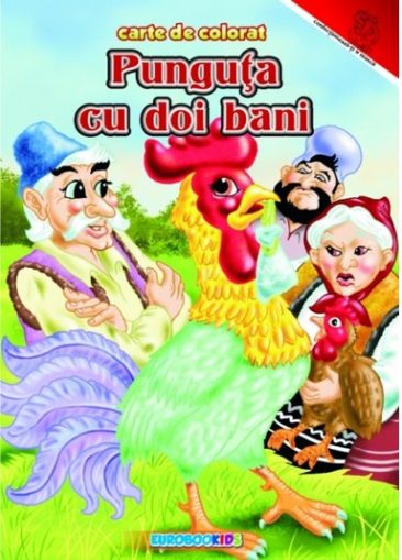 Carte de colorat punguta cu doi bani a4