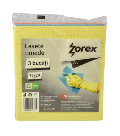 Lavete umede colorate zorex pro 3/set