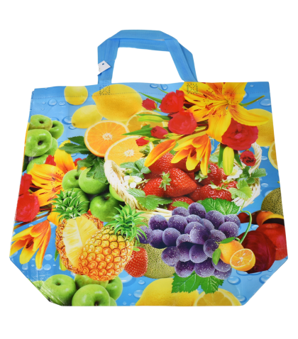 Sacosa piata 42x44cm model legume&fructe 7947