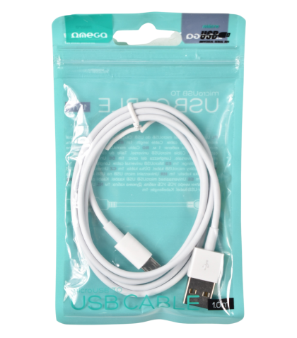 Omega cablu micro usb 1m oupvc