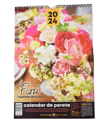 Calendar perete a4 flori 2024