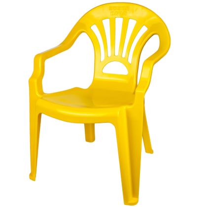 Scaunel din plastic galben 40x35x54.5cm 16018-2