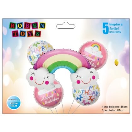 Balon folie aluminiu curcubeu tz-s5004