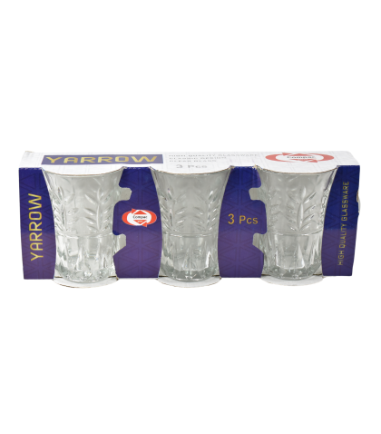 Set 3 cani din sticla yarrow 200 ml