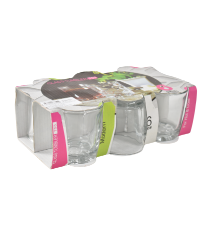 Set 6 pahare din sticla modern t53