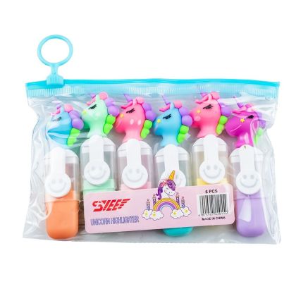 Text markere pentru copii unicorn 6 buc/set 709-u