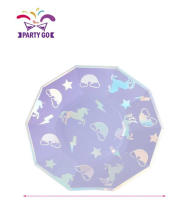 Farfurii party ai0107 23cm 6/set mov unicorni