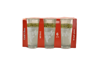 Set 6 pahare 250ml gold glass
