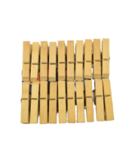Carlige din bambus pentru rufe 7.1x1.3cm