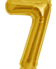 Balon folie auriu cifra 7 76cm