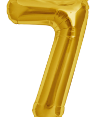 Balon folie auriu cifra 7 106cm