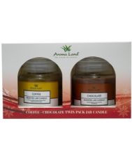 Set 2 lumanari parfumate cadou, Coffee + Chocolate