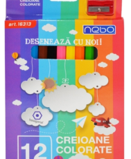 Creioane colorate hexagonale jumbo set 12 16313 nebo