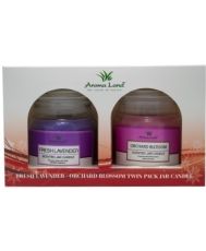 Set 2 lumanari parfumate Fresh Lavender + Orchard Blossom