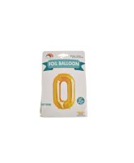 Balon folie auriu cifra 0 76cm