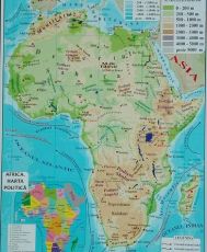 Harta fizica Africa/Australia