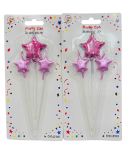 Lumanare aniversara lz-1025 stea-la multi ani 3/set