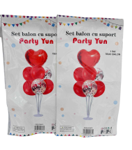 Set 7 baloane+suport pz2072 rosu