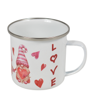 Cana metalica emailata - love 240ml spiridusi 7010