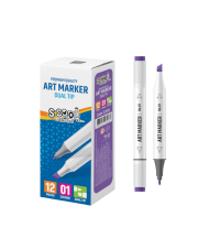 Marker 2 capete 6mm/3mm violet sc1836