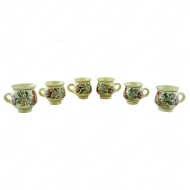 Cana din ceramica de corund pictat cu motive traditionale