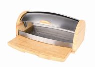 Cutie pentru paine cu tocator rufus, ambition, 40x21.5 cm, inox/lemn