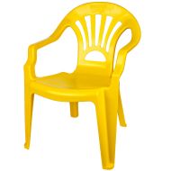 Scaunel din plastic galben 40x35x54.5cm 16018-2