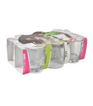 Set 6 pahare din sticla modern t53
