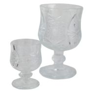 Set 12 pahare cu picior din sticla kidda 1405