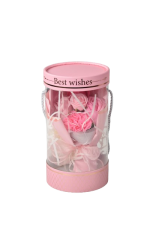 Aranjament floral din flori de sapun r42