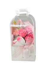 Aranjament floral din flori de sapun r39
