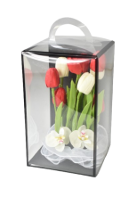 Aranjament floral din flori de sapun r43