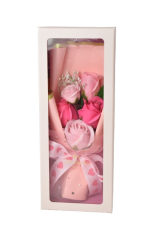 Aranjament floral din flori de sapun r40