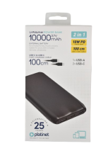 Platinet pb 10000mah pmpb1010b 12w 2usba 460